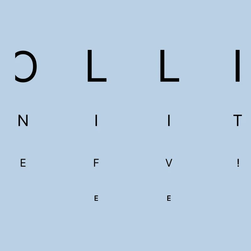 One Life – Eyetest Chart Style
