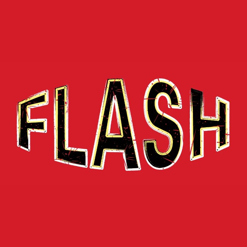 FLASH label with flashes