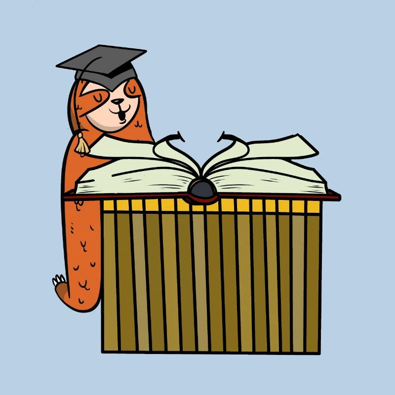 Sloth Student Study Book Student School