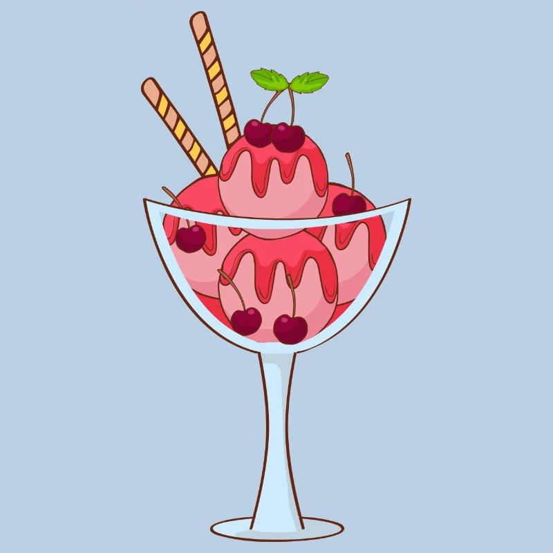 Eis Speiseeis Eiskrem Eiscreme Kugeleis Eisbecher