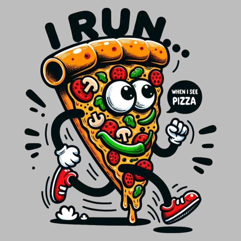 I run when I see Pizza
