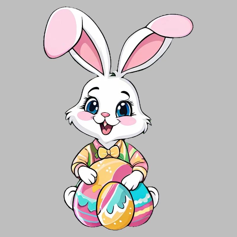 Easter bunny with Easter eggs
