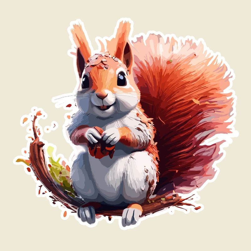 Eichhörnchen / Tier / Nagetier / Waldtier / Comic