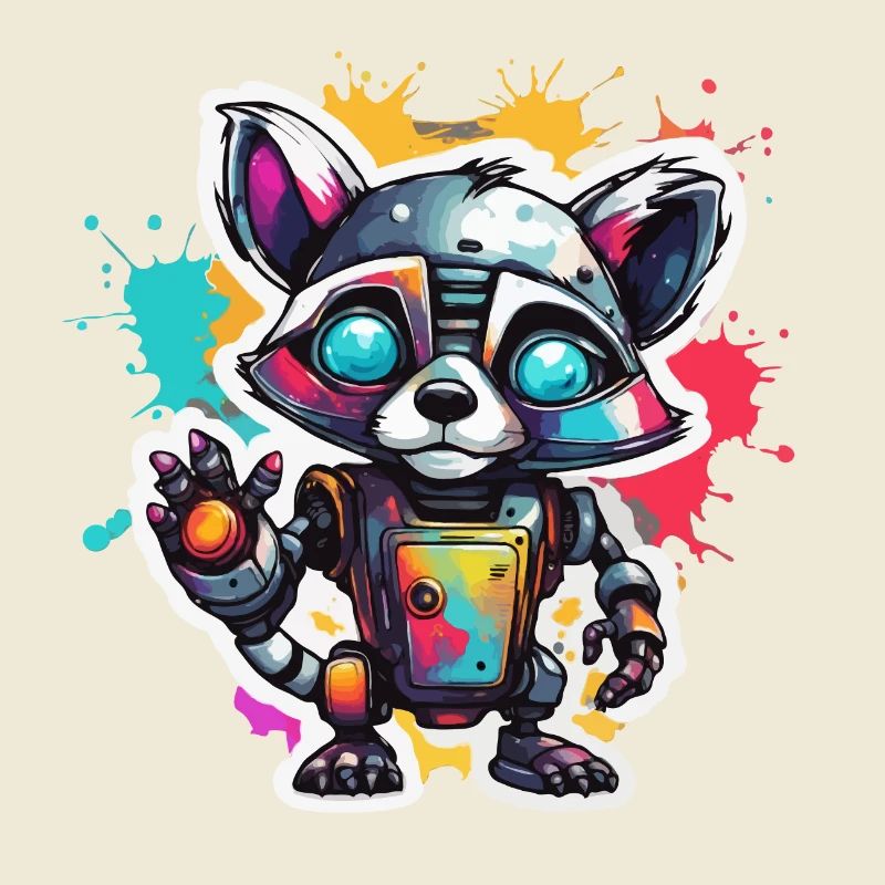 Roboter Tier / KI / Mechanisierte Tiere / Comic