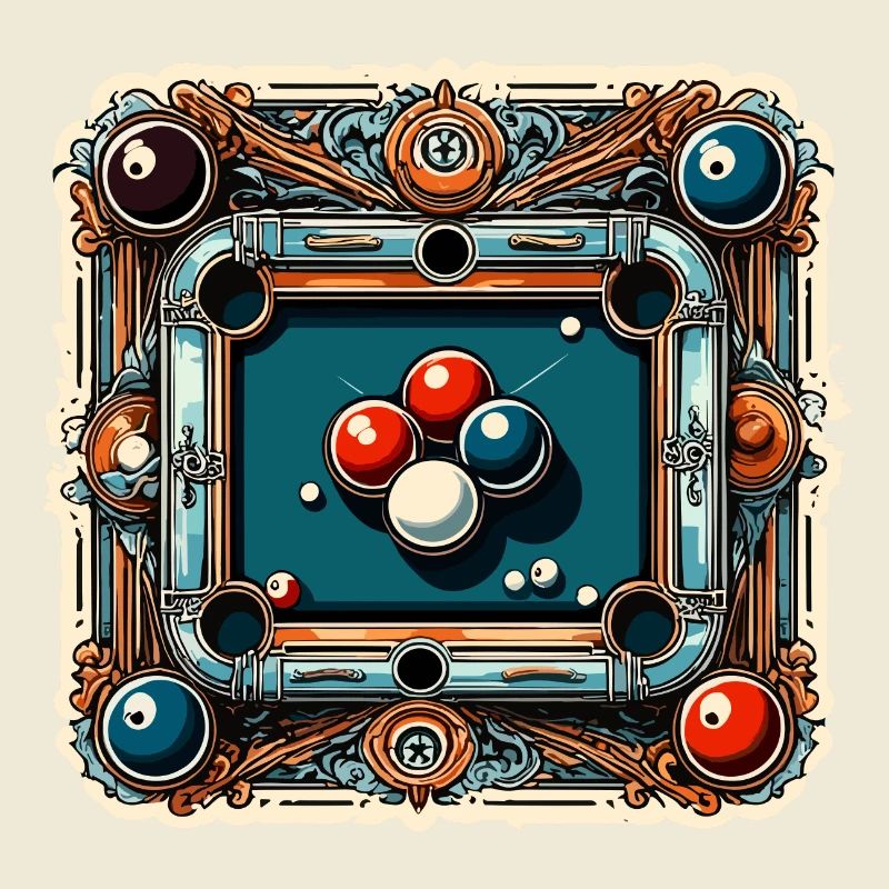 Billard / Boule de billard / 8 boules / billard / Kö