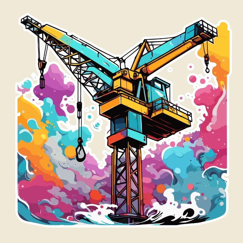 Kran / Baustelle / Seilwinde / Kransystem