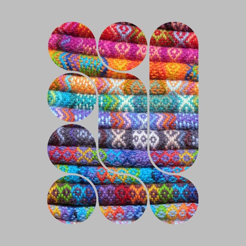 Helles gestricktes Patchwork