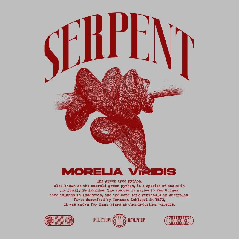 Grüner Baum Python Modern Reptile Keeper Streetwear
