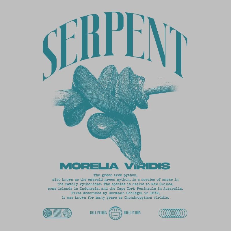 Grüner Baum Python Modern Reptile Keeper Streetwear