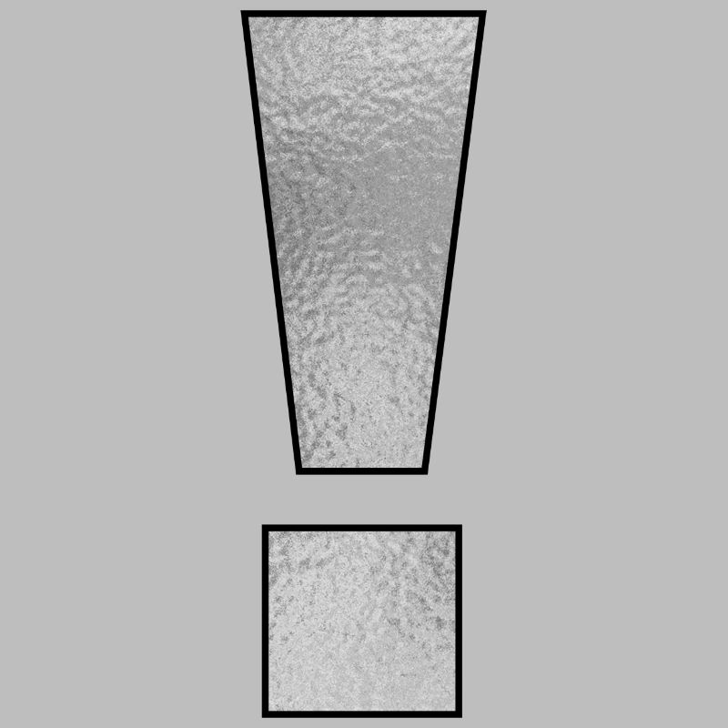 Point d’exclamation de ponctuation ! Argent