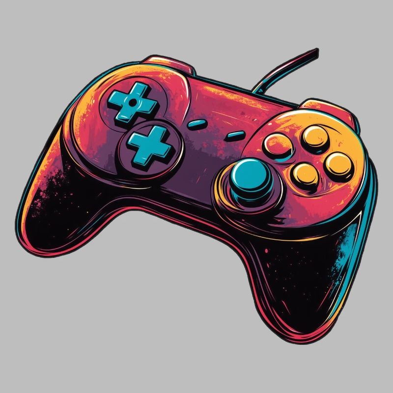 Logo manette de jeu, gamepad, joueur de console
