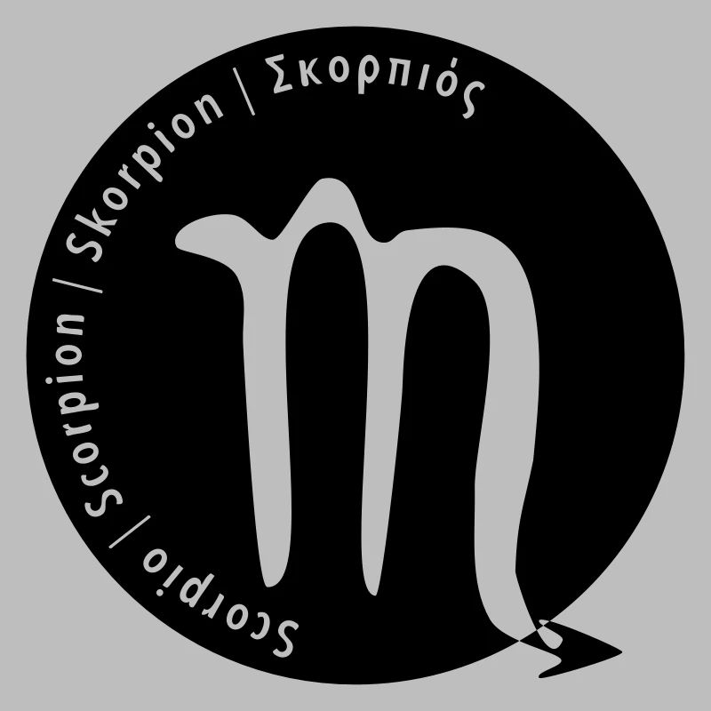 Tierkreiszeichen Skorpion (Scorpio) mit Text