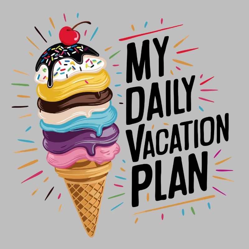 mein täglicher Plan Eis Essen bunte Eistüte