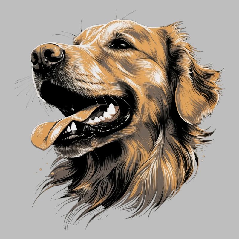 Couverture joyeuse du chien Golden Retriever