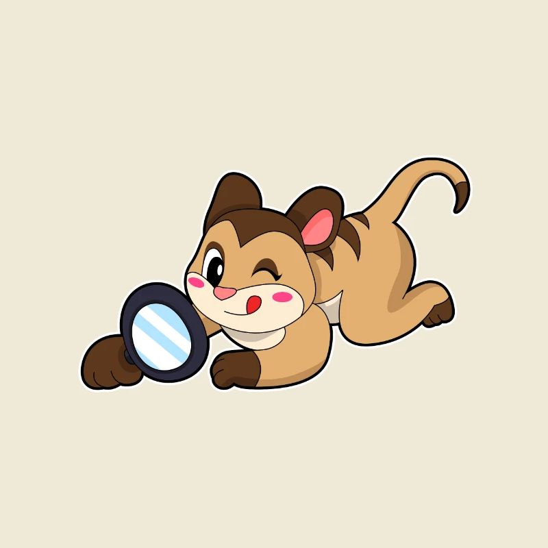 Erdmännchen mit Lupe