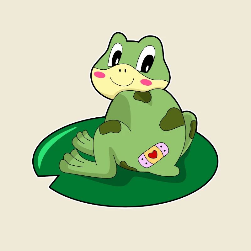 Frog Leaf Heart Patch