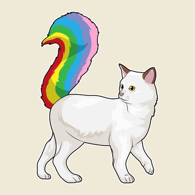 Katze Regenbogen