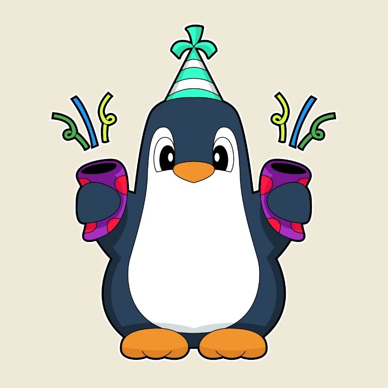 Pinguin Geburtstag Konfetti