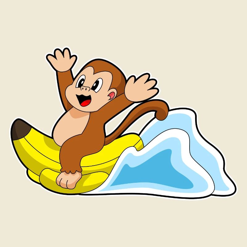 Bateau banane singe