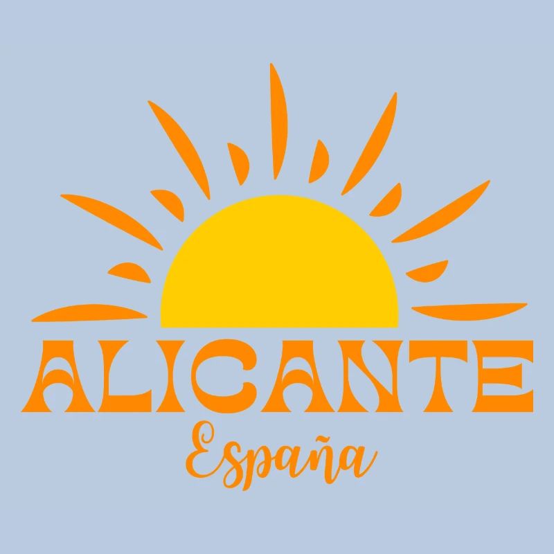 Lebendiger Sunburst Alicante Spanien Design