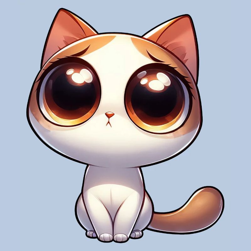 Chat timide mignon en mode mendicité