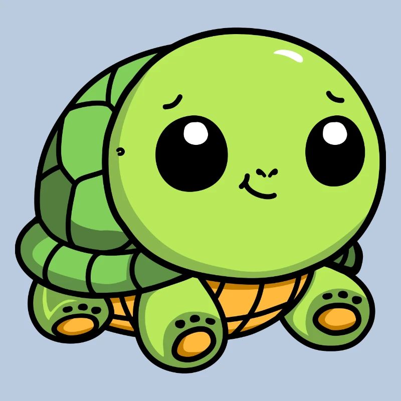 Cute Chibi Turtle | Cute cartoon design