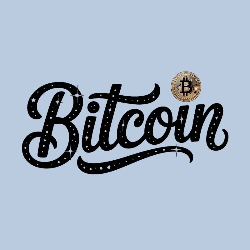 Logo Bitcoin - Autocollant de codage crypto