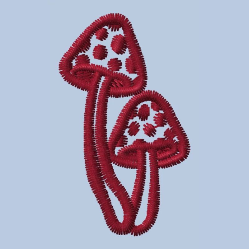 Toadstool embroidered