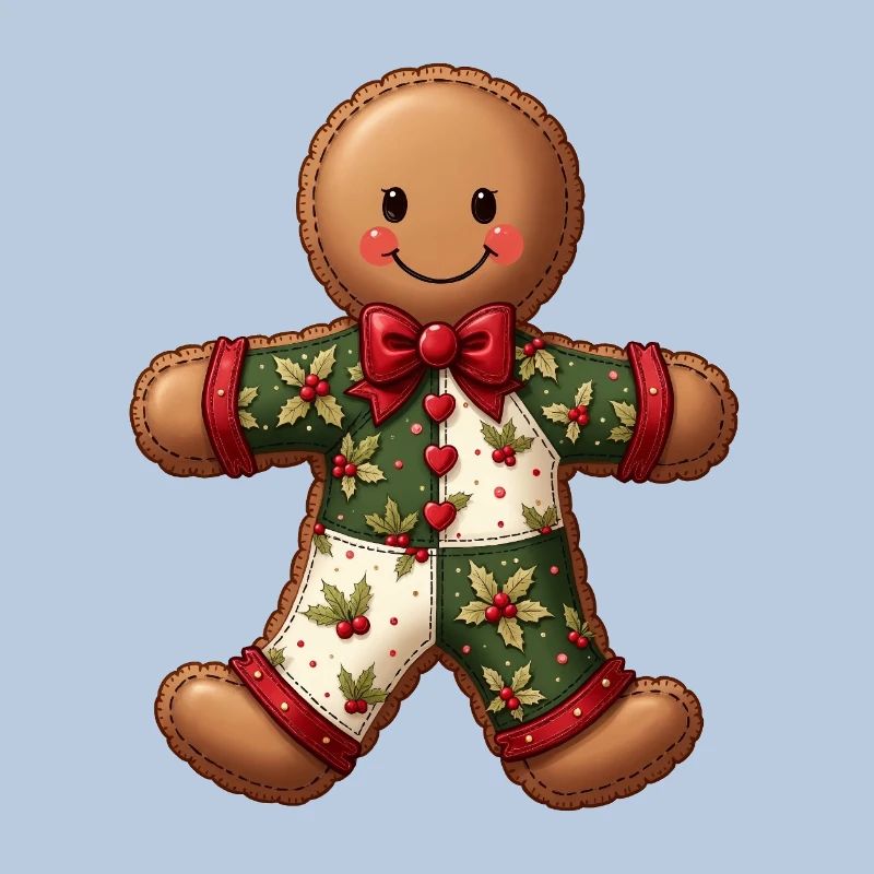 Gingerbread Christmas Motif Patchwork