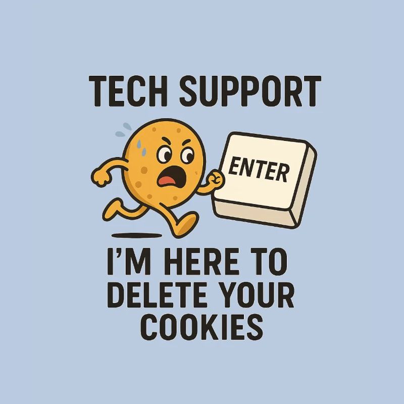 Tech Support I'm Here To Delete Your Cookies