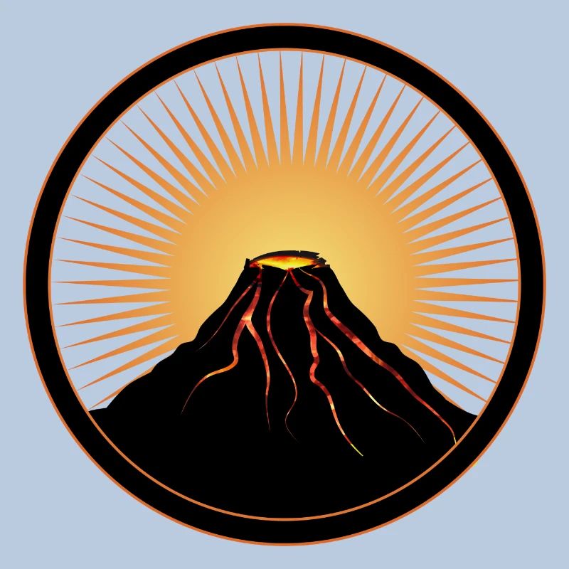 Vulkan Patch mit flüßiger Lava