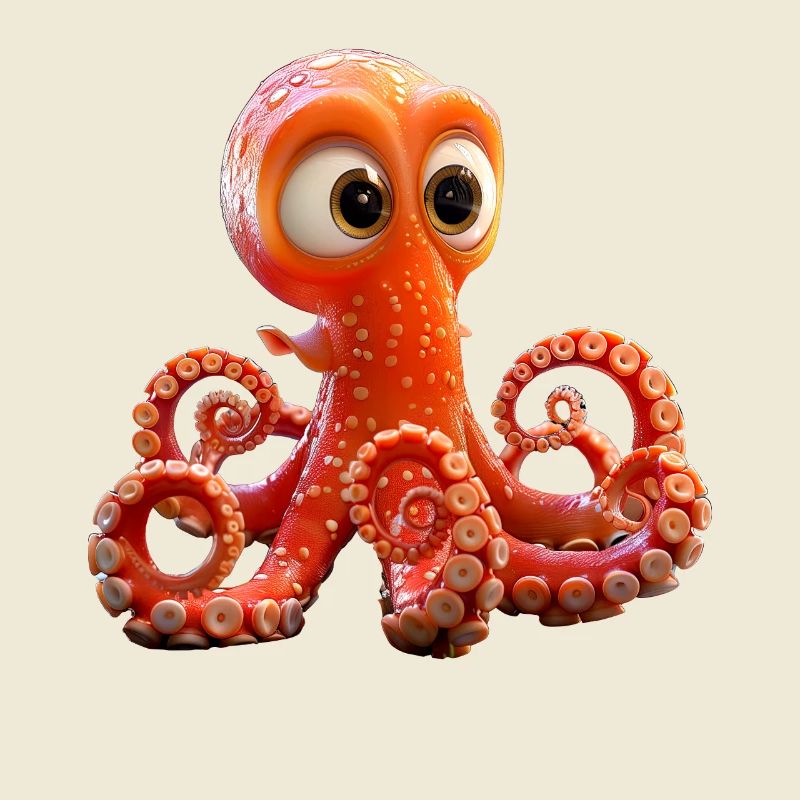 Octopus Small Octopus Cuttlefish Cute Octopus