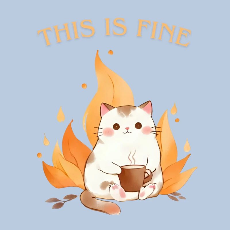 C’est bien mème. Le chat est dans le feu