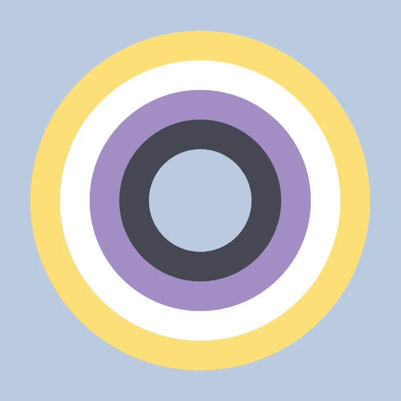Concentric Ring Palette LGBTQ Non Binary