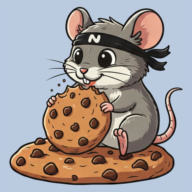 Cute Mouse Cookie Ninja Cartoon Candy Snack