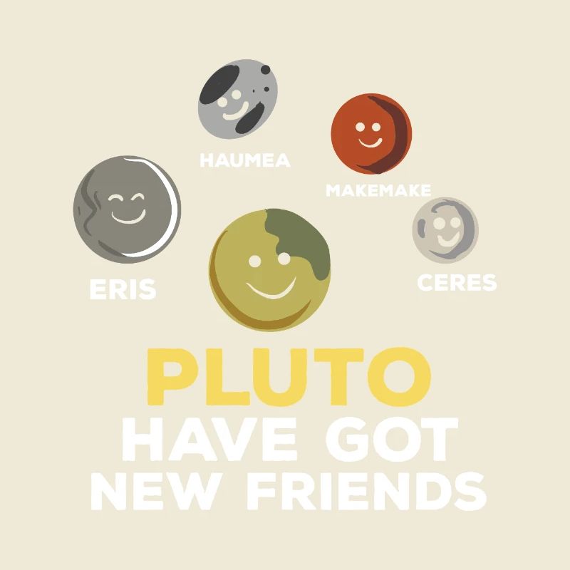 Pluto Has New Friends Space Planets Design