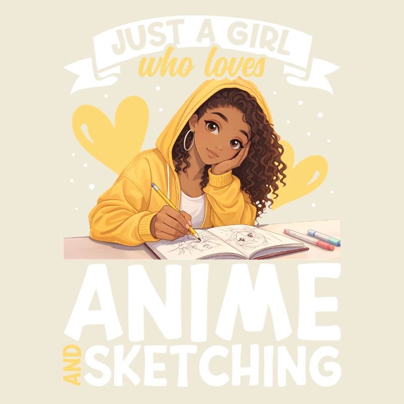 Nur Ein Mädchen, Das Anime Liebt Und Afro Zeichnet