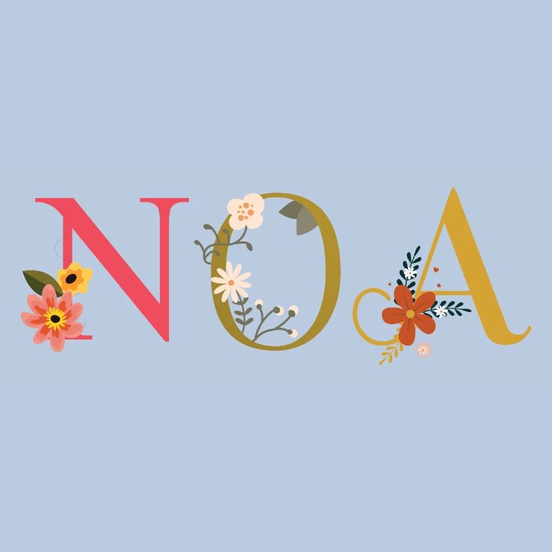 Nom de l’ANO décoré de fleurs
