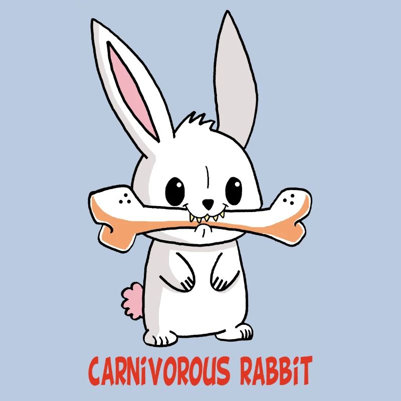 Carnivorous white rabbit