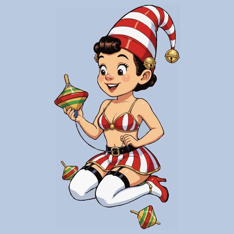 Leprechaun-Mädchen mit Kreisel