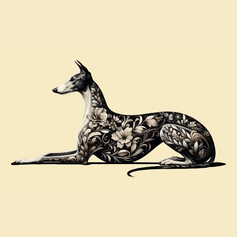 Galgo Embroidery Design