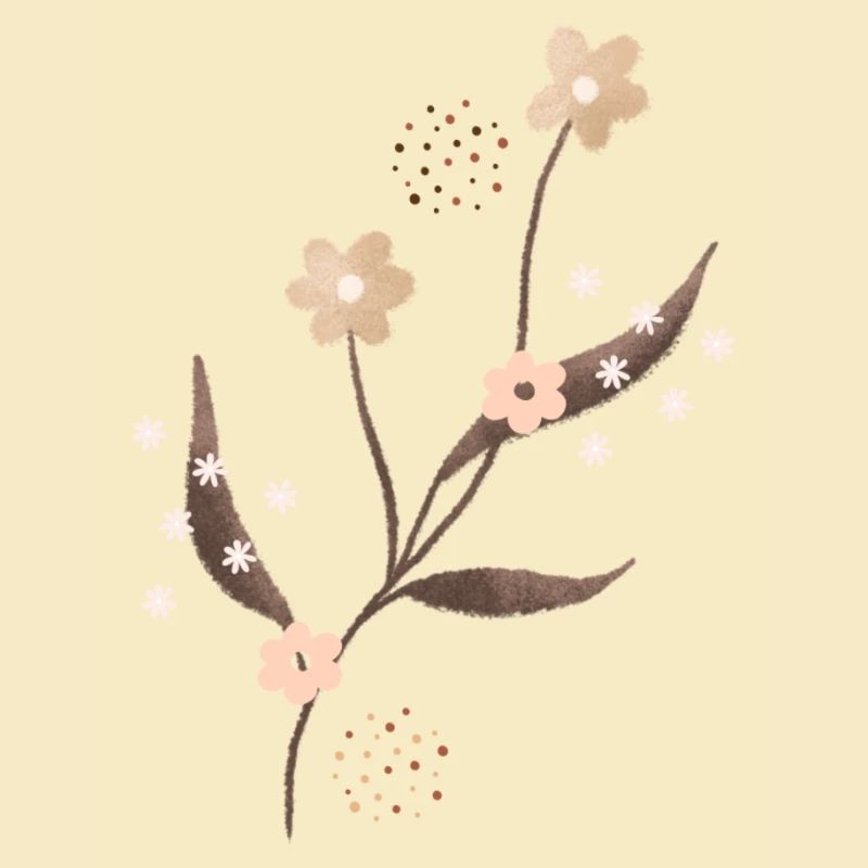 Blumen beige