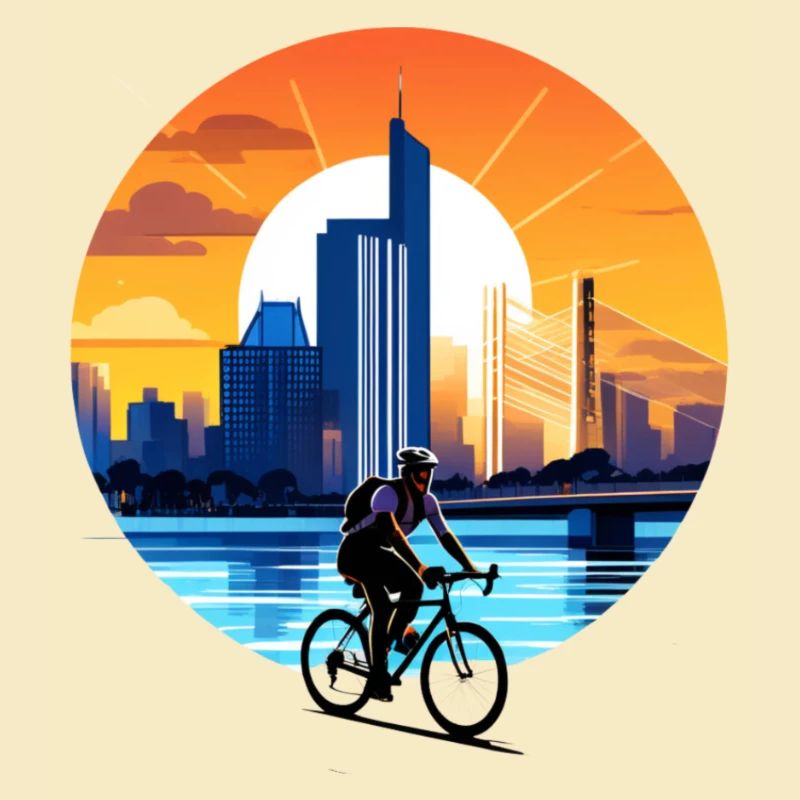 Coucher de soleil à vélo