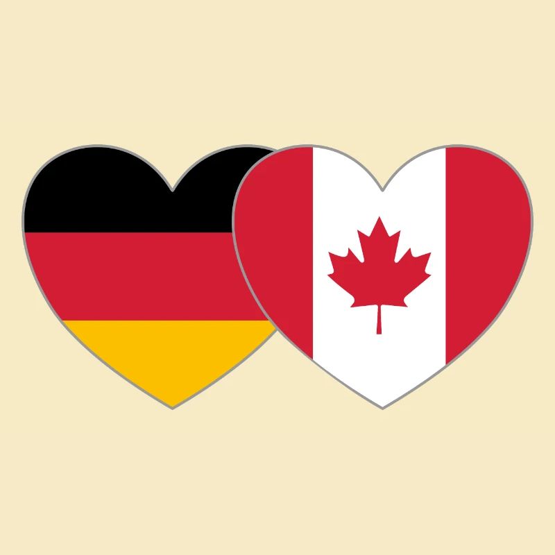 Germany Canada Flag Heart