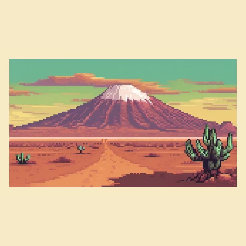 Atacama-Wüste, Chile - Pixel Art