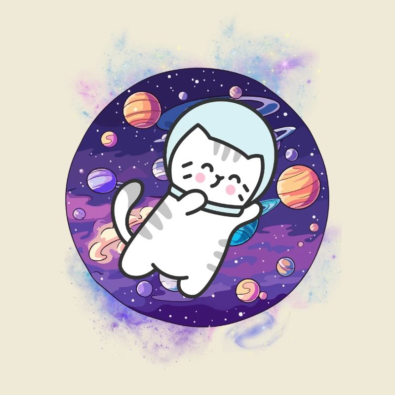 Kawaii Astronaut Kitten - Kosmische Reise