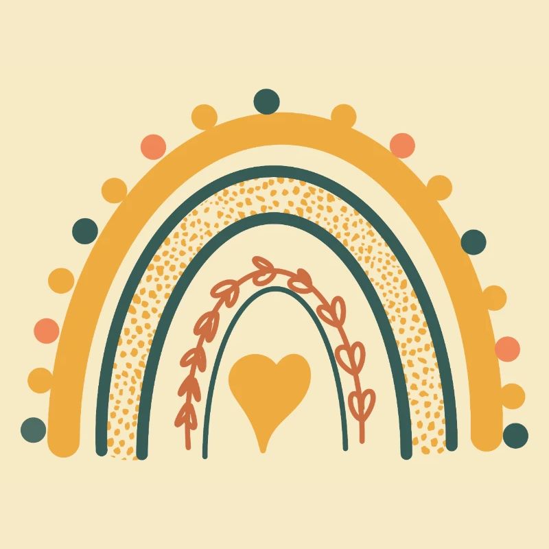 rainbow boho print abstract rainbow