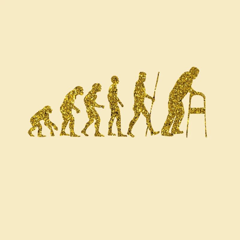 Evolution Old Man Golden Glitter Effect