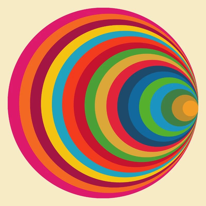 Colorful circle design - three