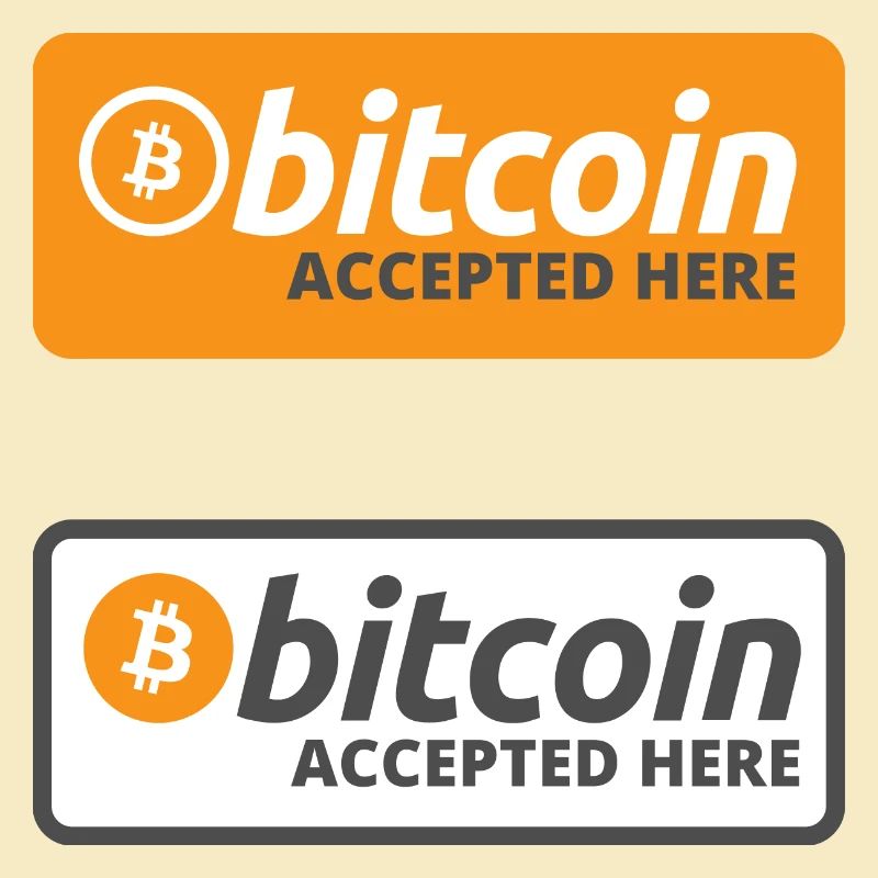 Bitcoin accepté ici - Sticker Pack